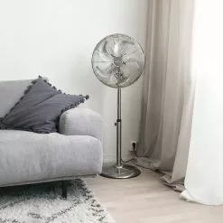 North 40cm Gulvvifte Chrome -Sykkelruller og tilbehør Salg North 40cm gulvventilator Chrome 1665047268 02