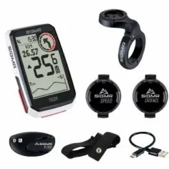 Sigma Sport GPS Computer ROX 4.0 Med Pulsmåler Og Kadance Og Speedsensor Hvit