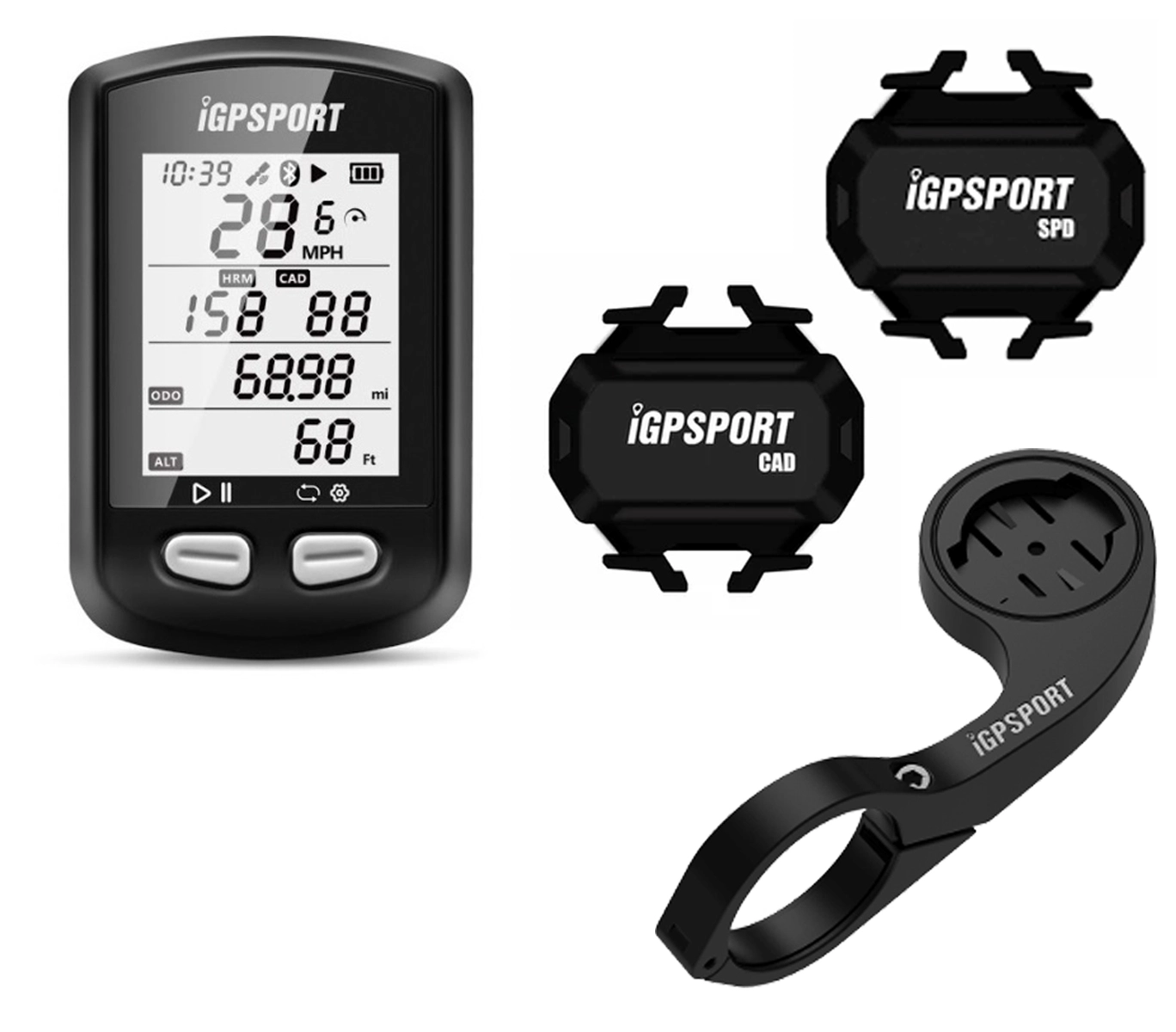 IGPSPORT IGS10S GPS Sykkelcomputer Sort Sensor Bundle 3 IGPSPORT IGS10S GPS Sykkelcomputer Sort Sensor Bundle